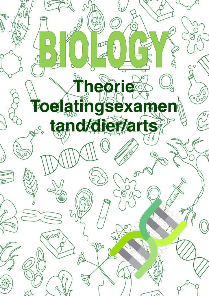 Biologie theorie toelatingsexamen arts / geneeskunde, Ophalen of Verzenden, Nieuw, Overige niveaus