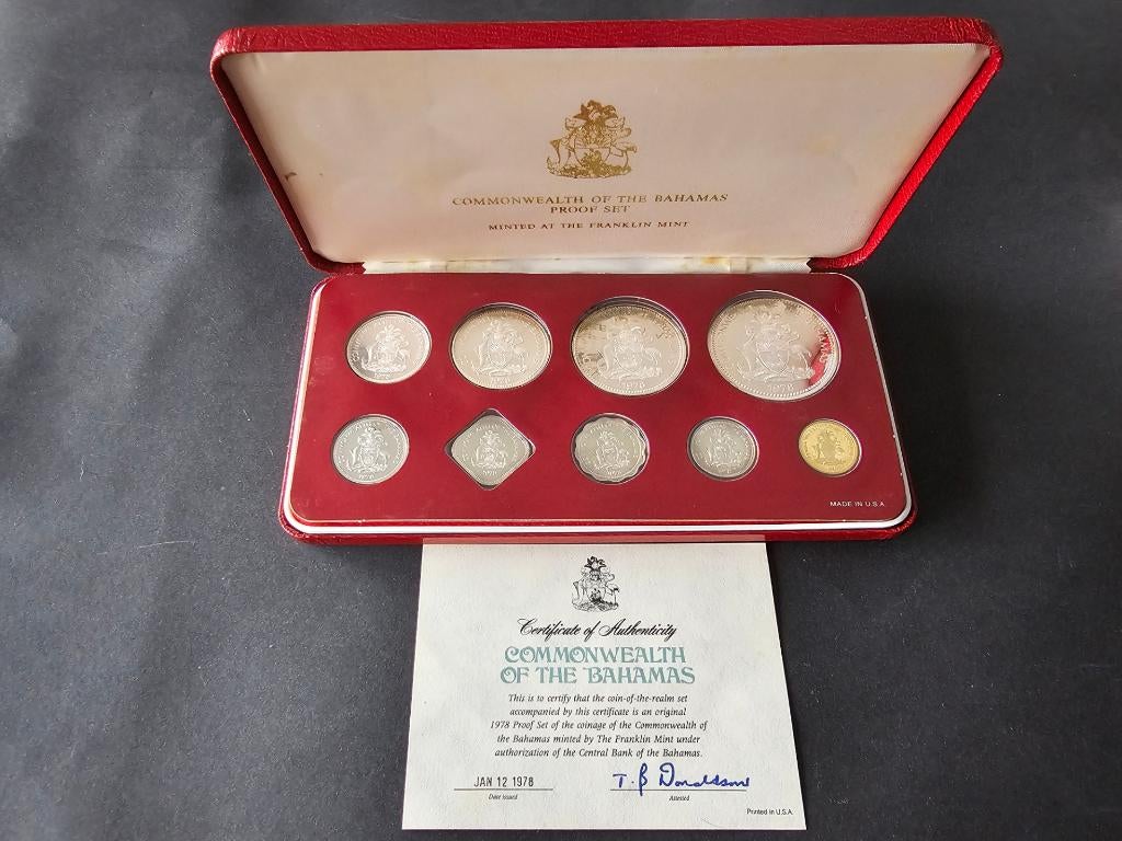 Muntset uit de Bahamaanse Proof Series 1978, Postzegels en Munten, Ophalen of Verzenden, Midden-Amerika, Setje, Zilver
