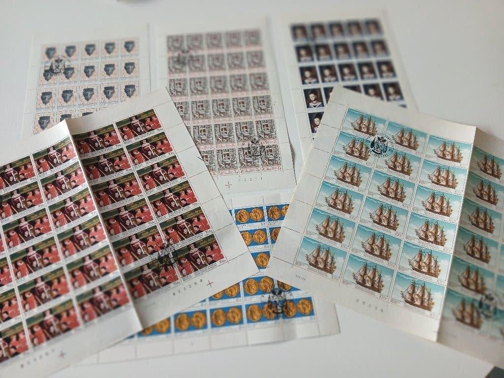 Historische uitgifte 1973 volledige vellen, Met stempel, Kunst, Ophalen of Verzenden, Postfris