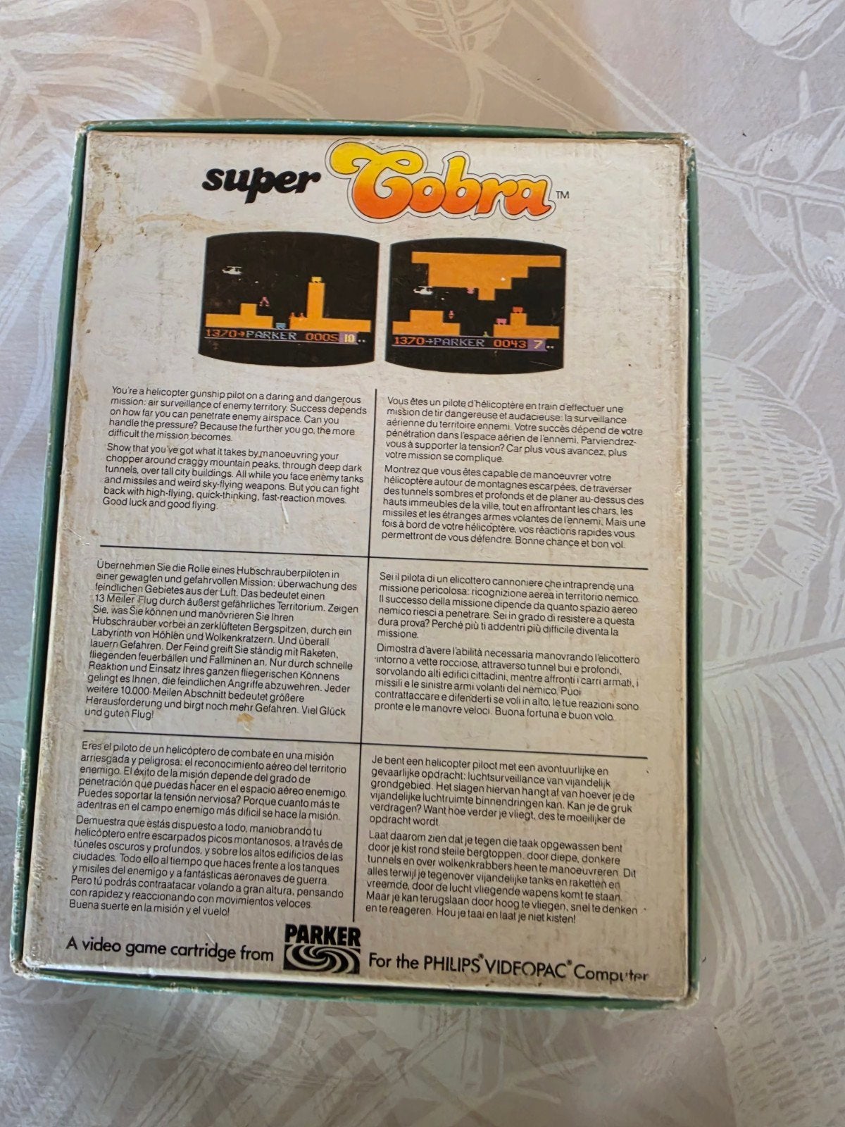 Super Cobra pour ordinateur Philips Videopac, Enlèvement