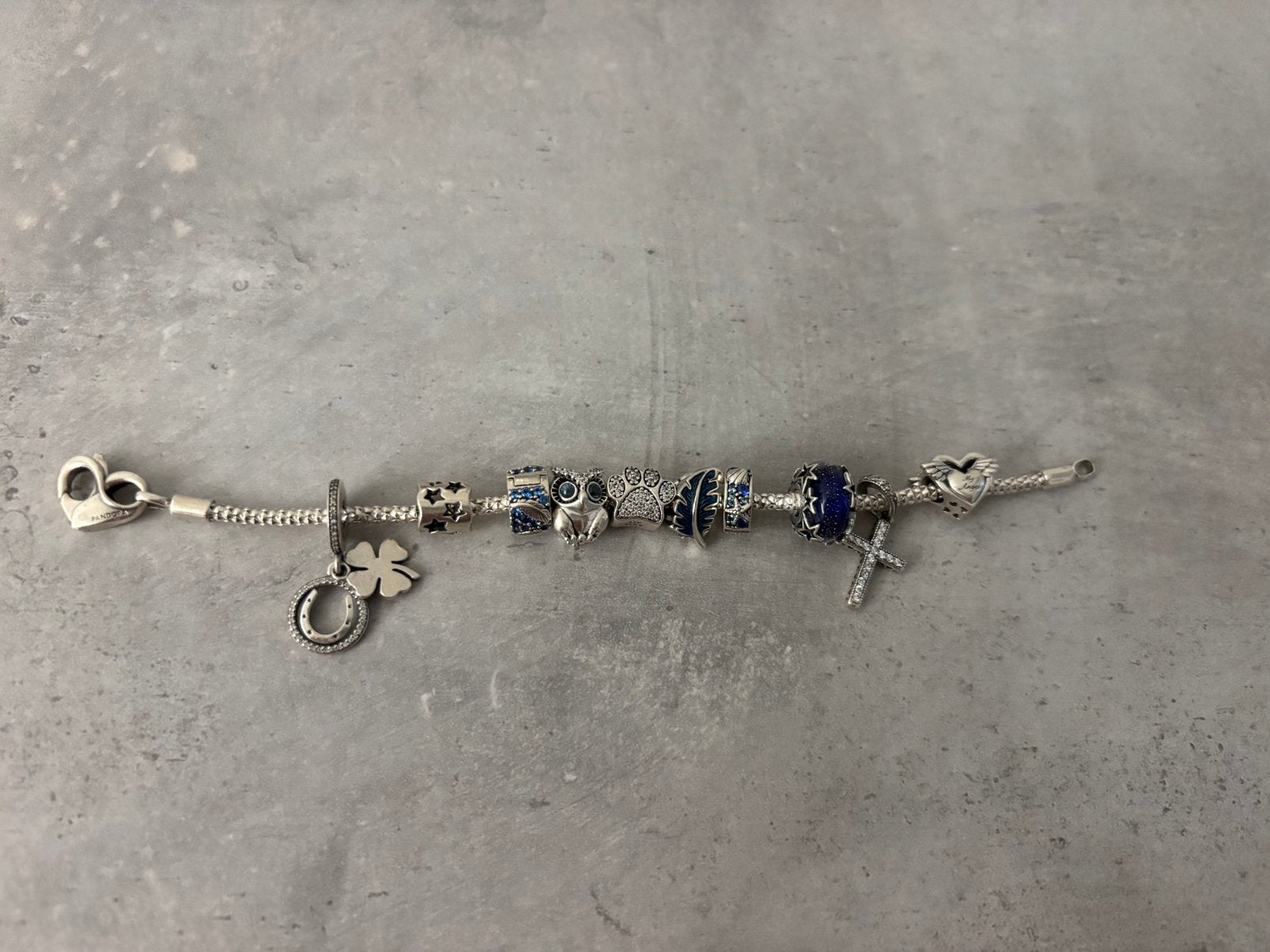 Pandora armband met 10 bedels, Ophalen of Verzenden, Nieuw, Zilver
