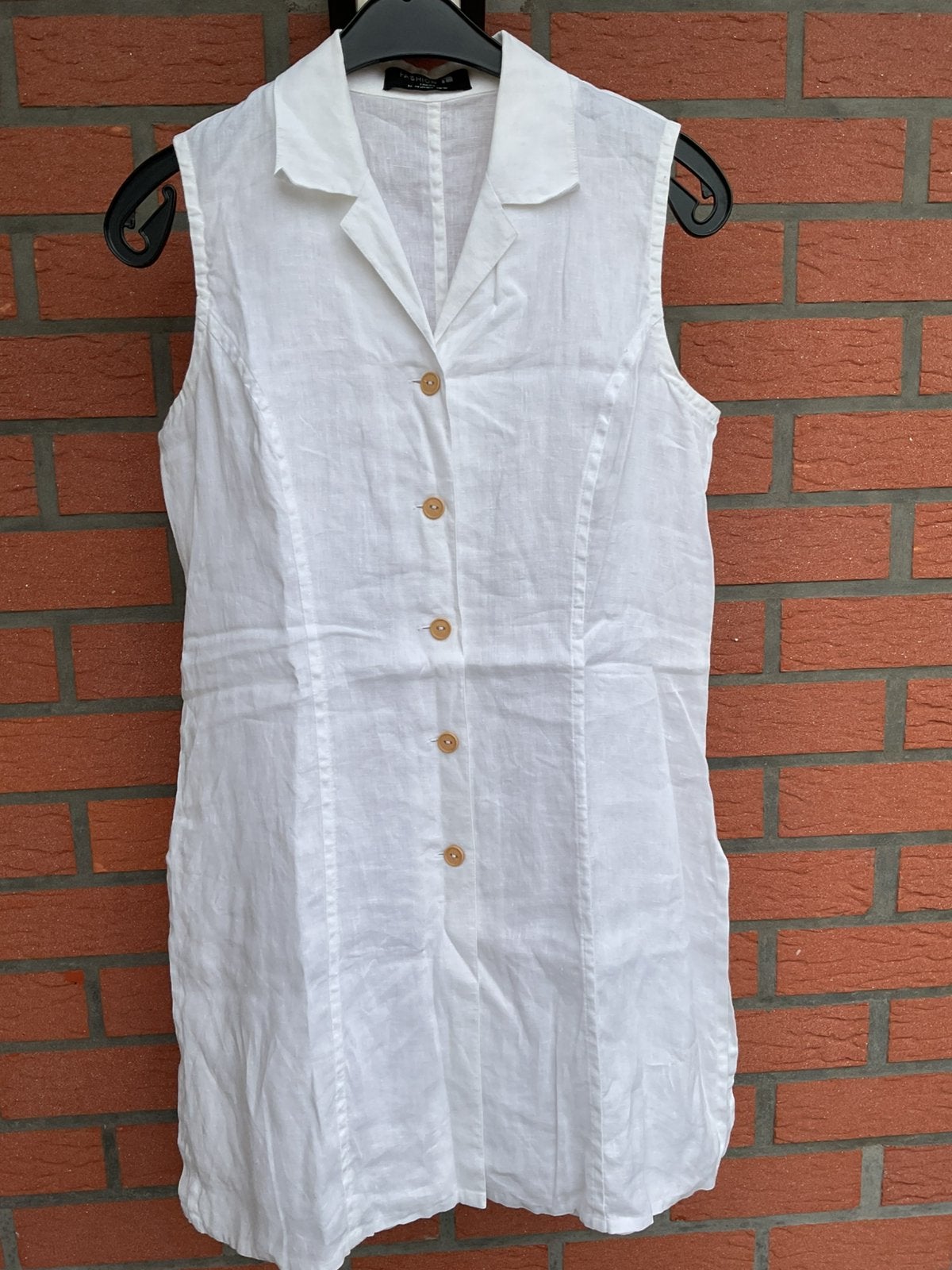 Leuke witte langhemsd zonder mouwen Maat  42/44, Kleding | Dames, Blouses en Tunieken, Ophalen of Verzenden, Zo goed als nieuw