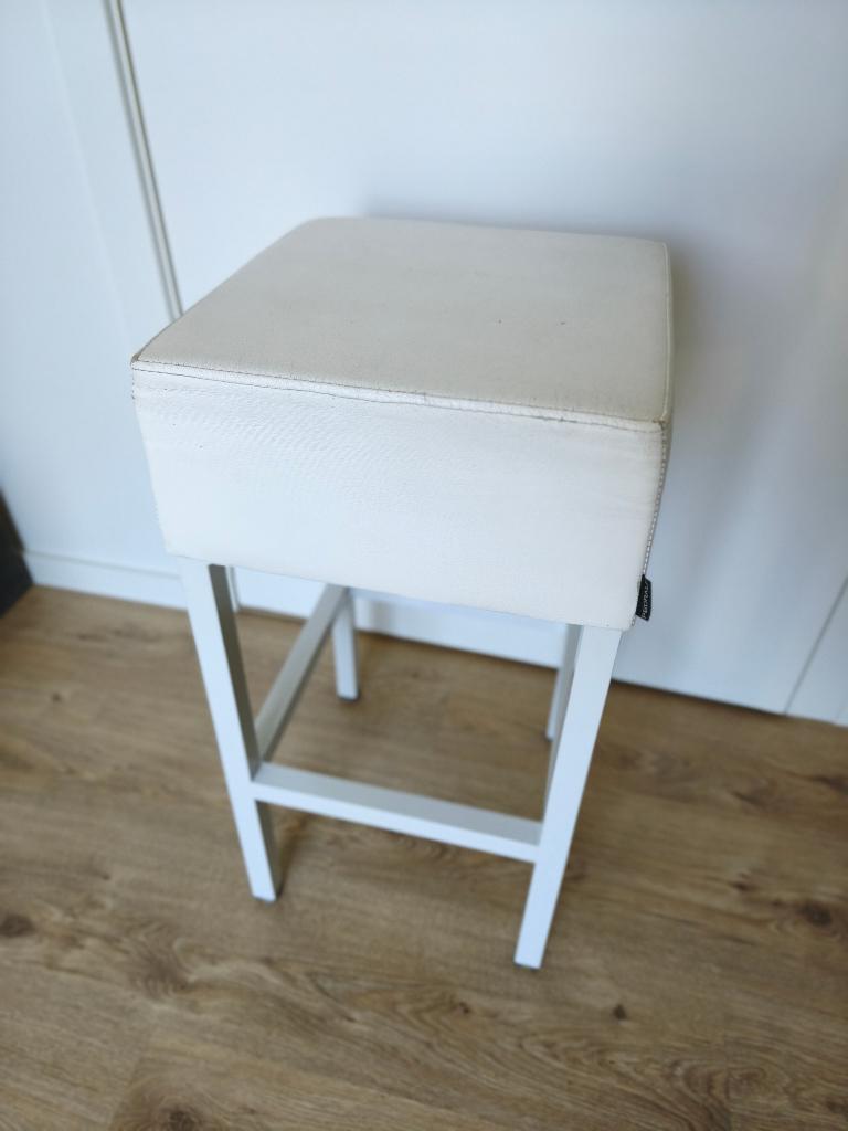 2x Pedrali barkruk wit, Maison & Meubles, Chaises, Utilisé, Deux, Blanc, Enlèvement
