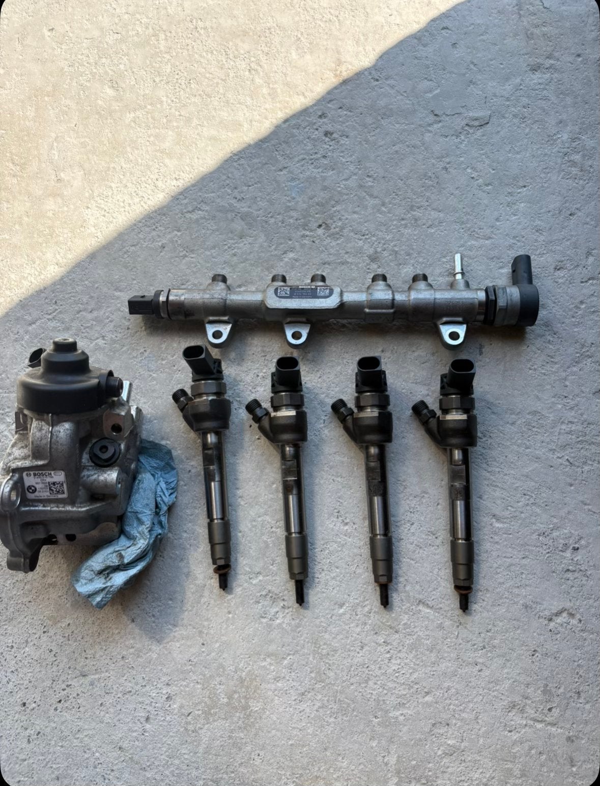 Injecteur pompe et rampe b47d20a, Enlèvement, Utilisé, BMW