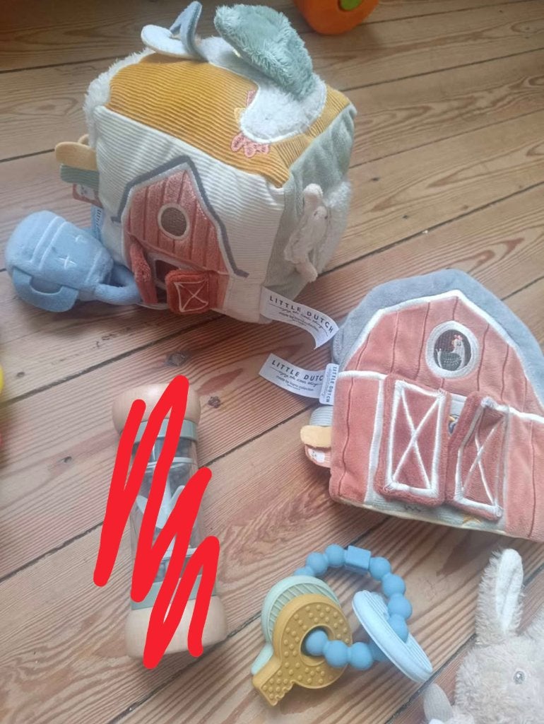 Babyspeelgoed, Kinderen en Baby's, Ophalen, Zo goed als nieuw, Rammelaar, Met geluid