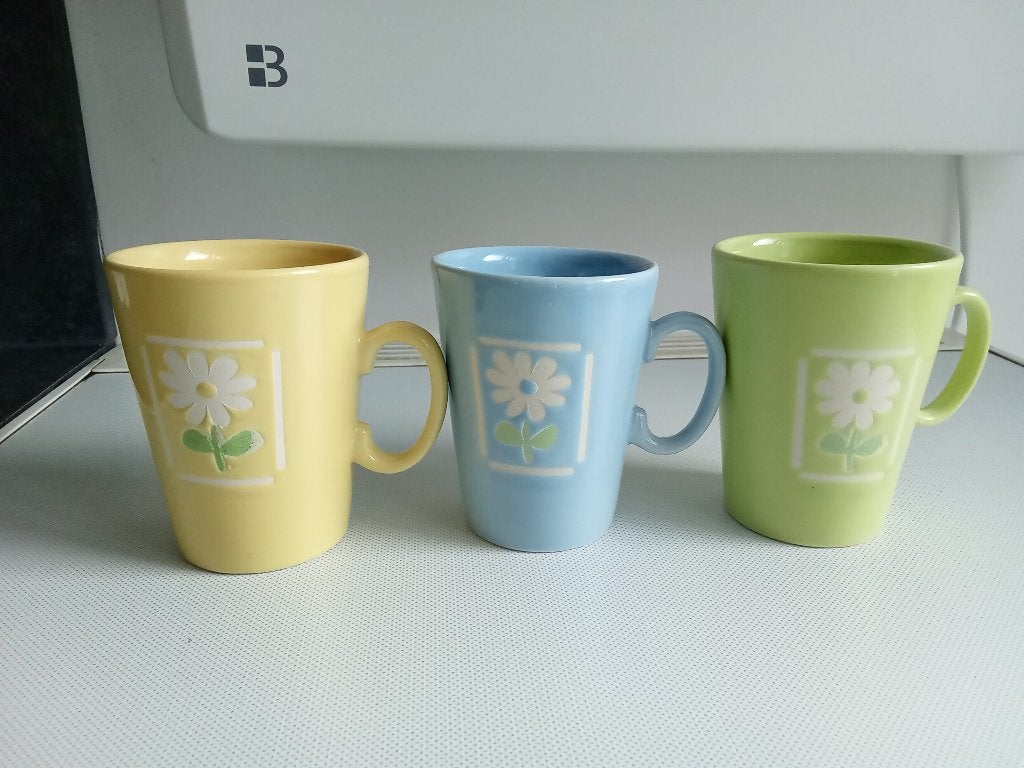 Lot de 3 tasses Just Mugs, Maison & Meubles, Enlèvement ou Envoi, Utilisé