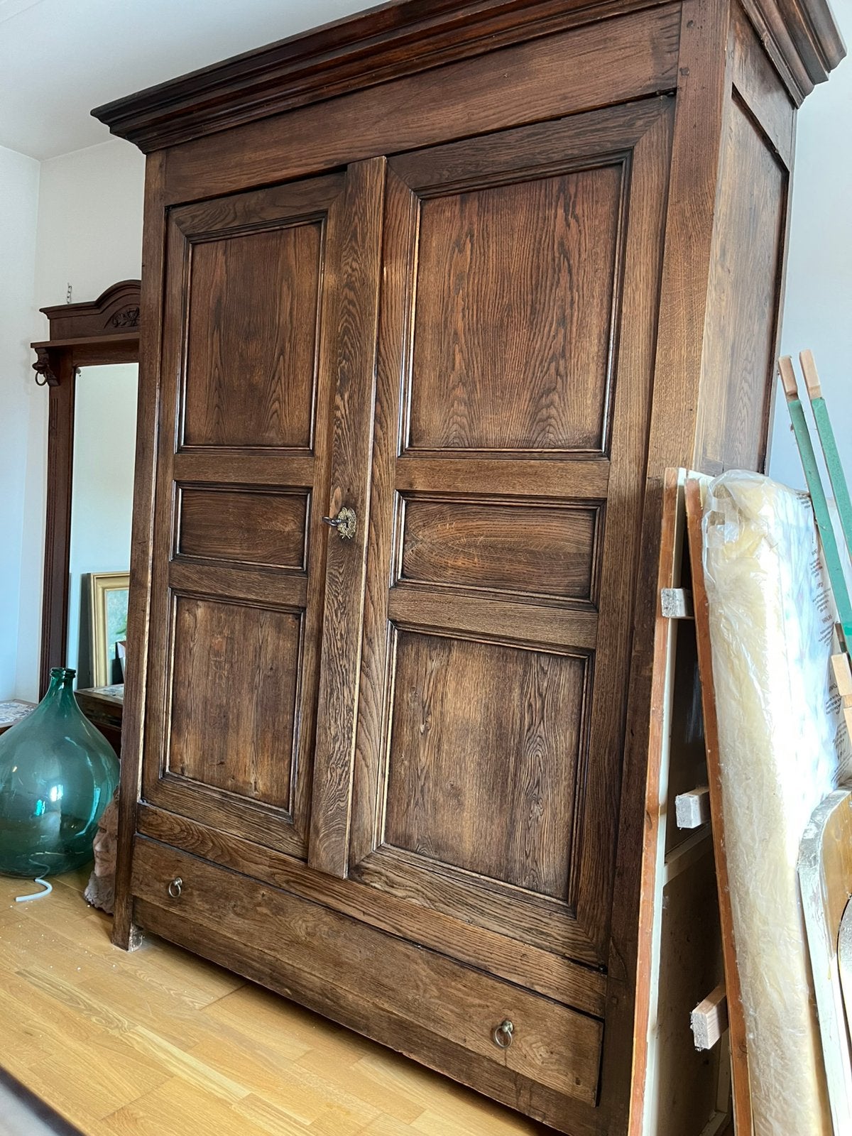 Massiek eiken kledingkast, charles X.Frankrijk, Antiek en Kunst, Ophalen