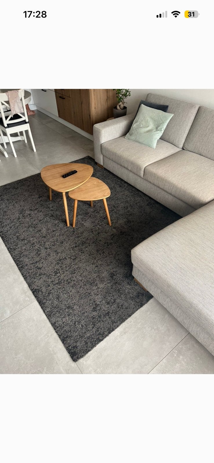 Tapijt IKEA 170 x 240, Ophalen, Gebruikt, Grijs, Tapijt