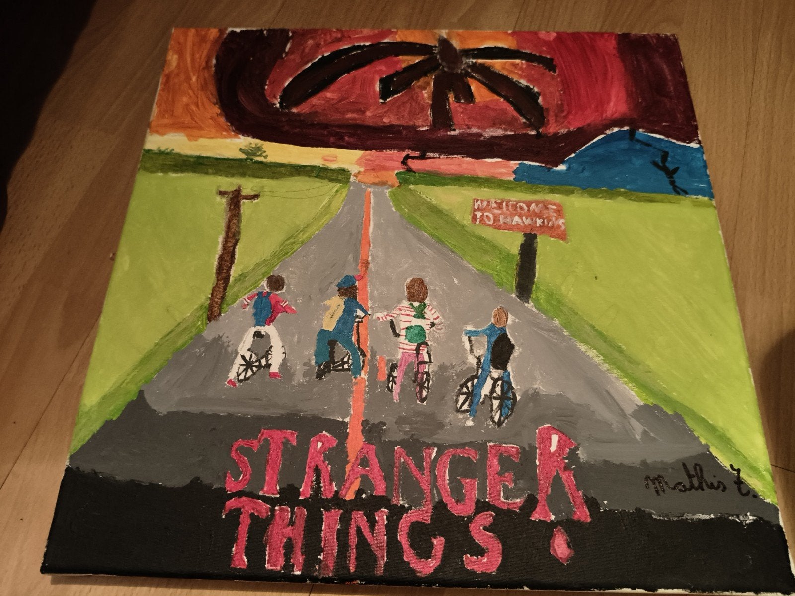 stranger things kunstwerk, Ophalen