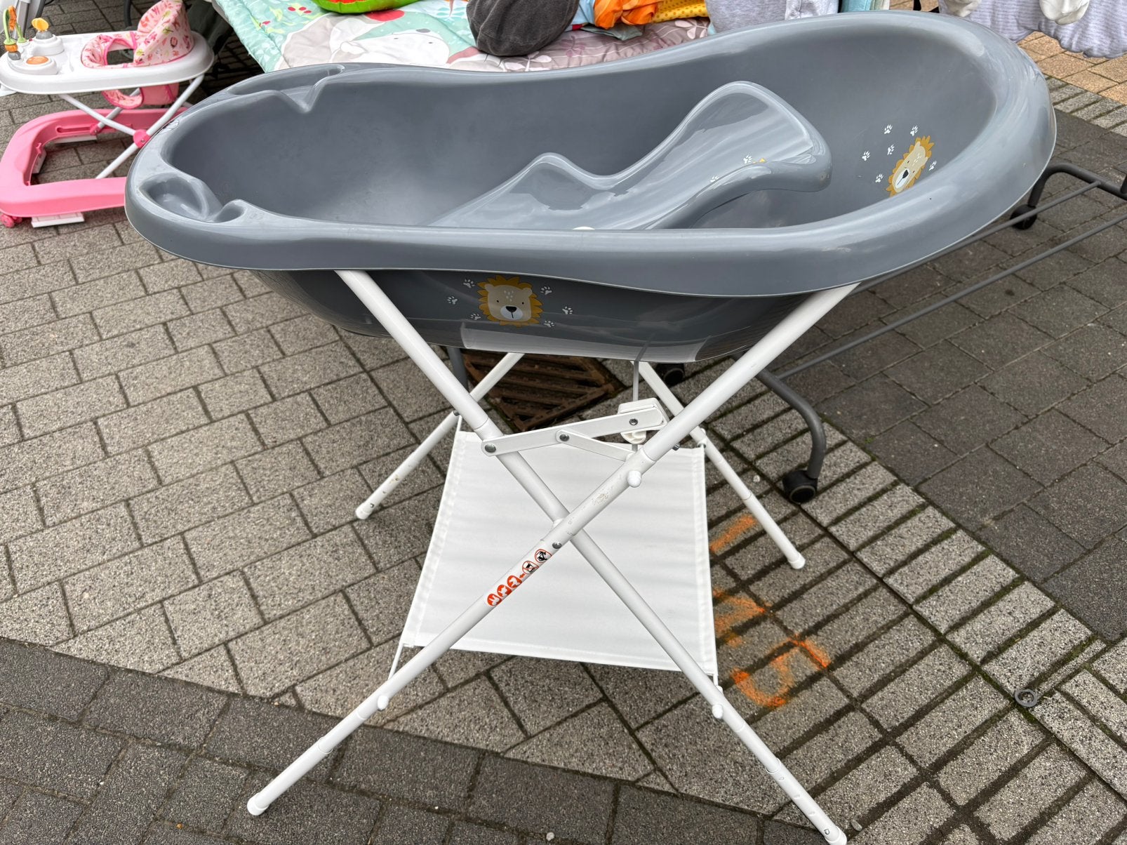 Babybadje met staander, Kinderen en Baby's, Ophalen, Gebruikt, Badje, Standaard