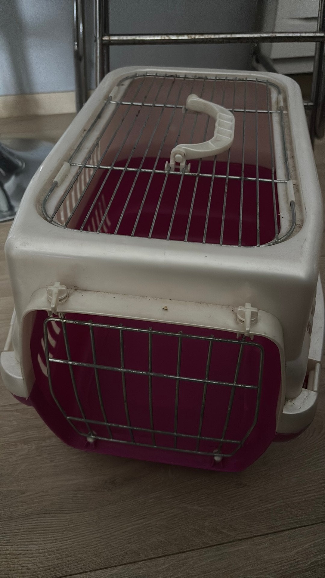 IMAC Small-medium dog cat pet transport box pearl white pink, Dieren en Toebehoren, Ophalen, Gebruikt