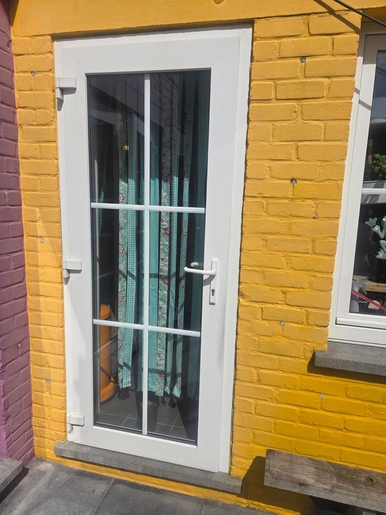 Porte en PVC blanc, 75 à 150 cm, Chambranle de porte, Synthétique, Enlèvement