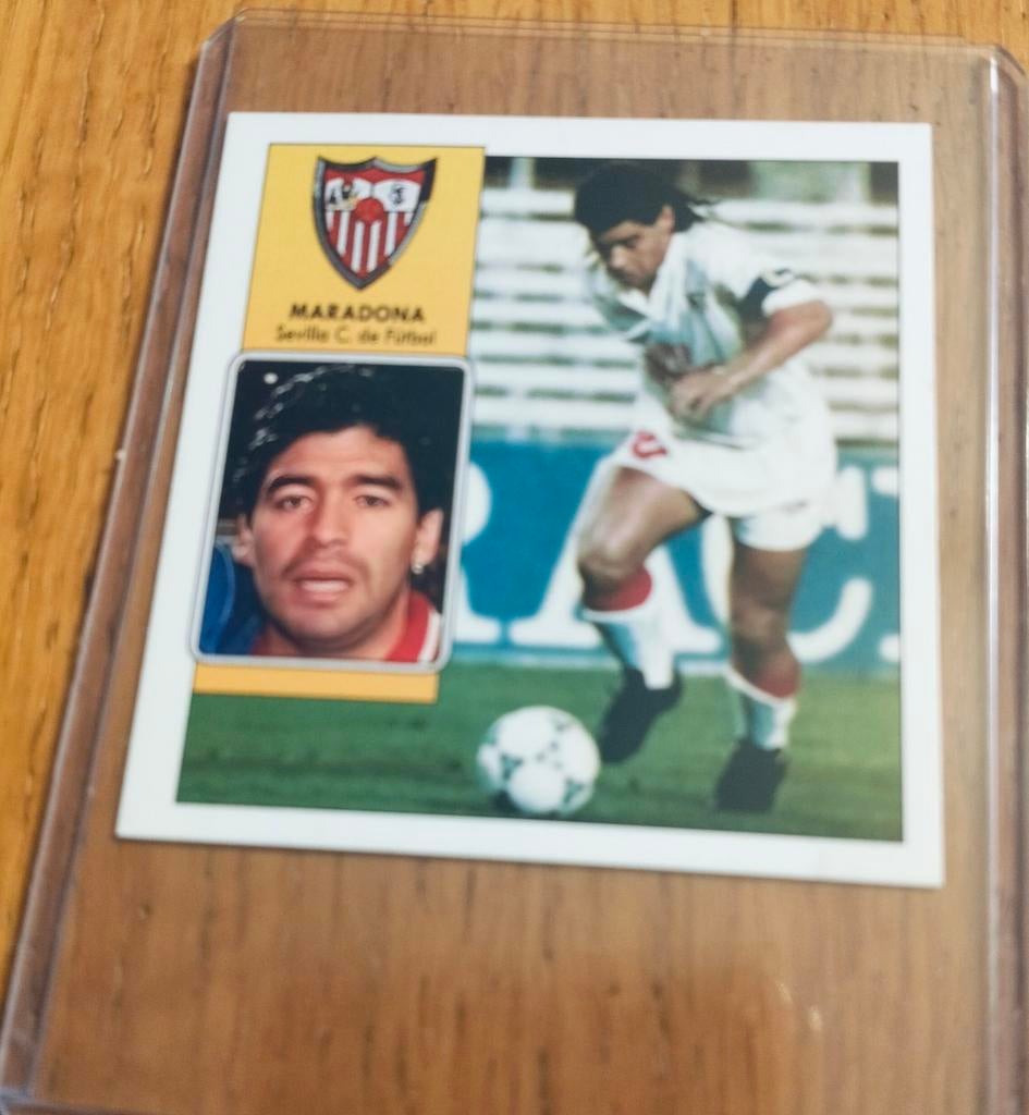 Chromo sticker Maradona Sevilla Liga 92-93, Ophalen of Verzenden