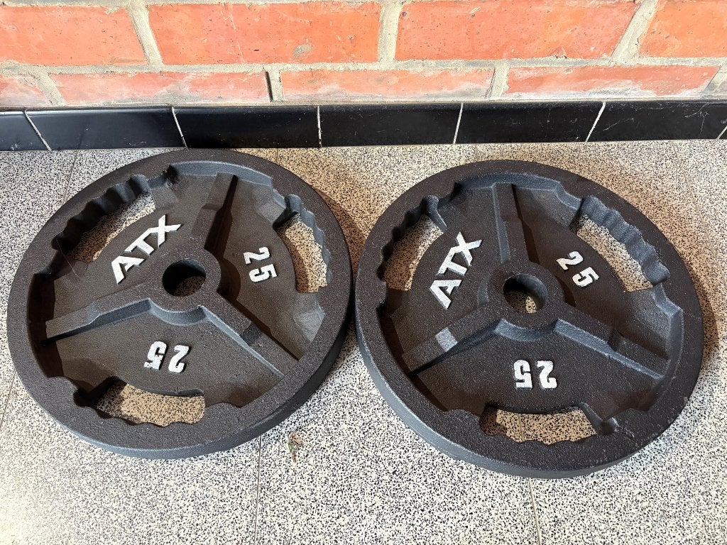 Halterschijven, Sports & Fitness, Équipement de fitness, Enlèvement, Comme neuf, Plaques d'haltères
