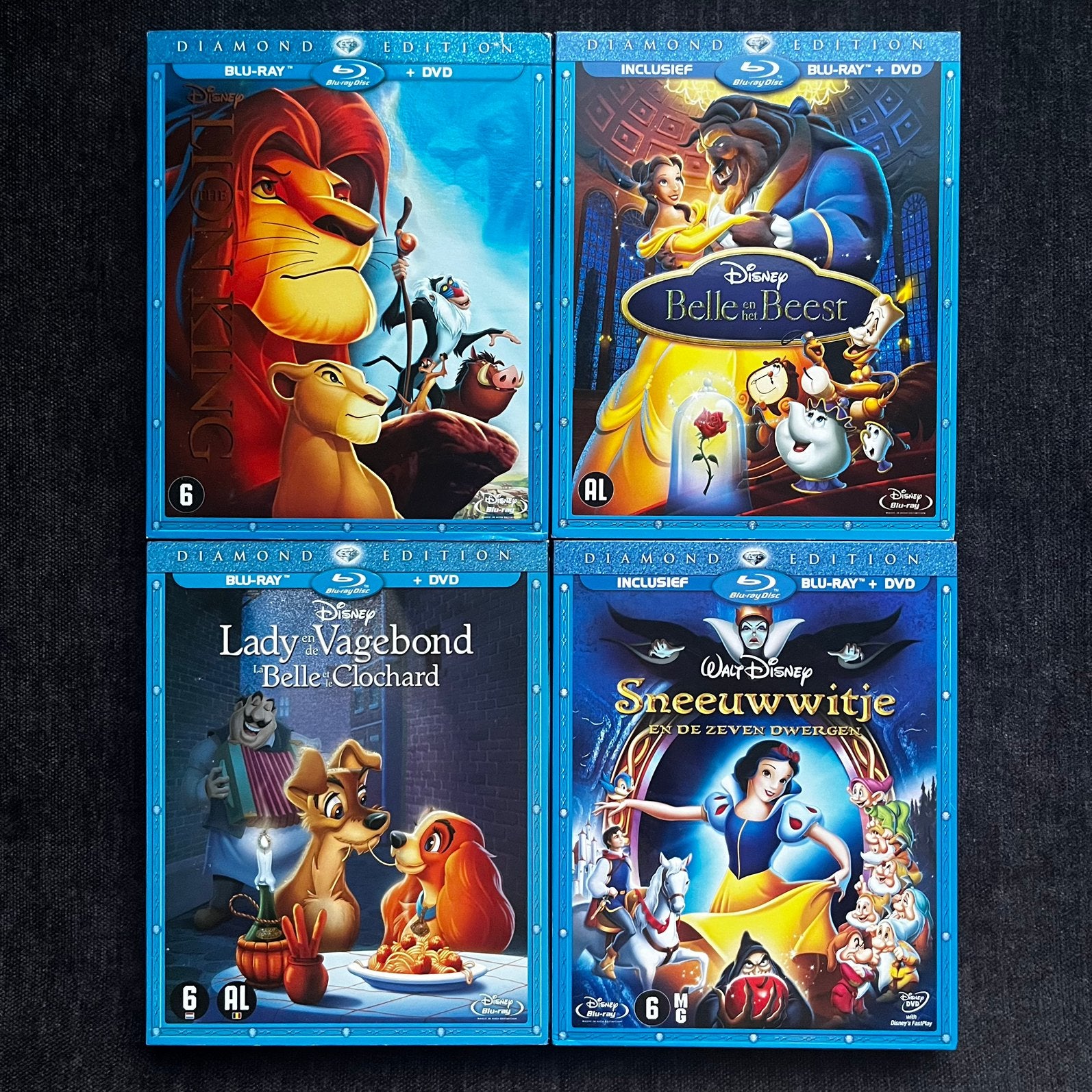 Disney Diamond Editions | 4 Blu-rays + DVD, Cd's en Dvd's, Blu-ray, Ophalen of Verzenden, Zo goed als nieuw, Blu-ray, Kinderen en Jeugd