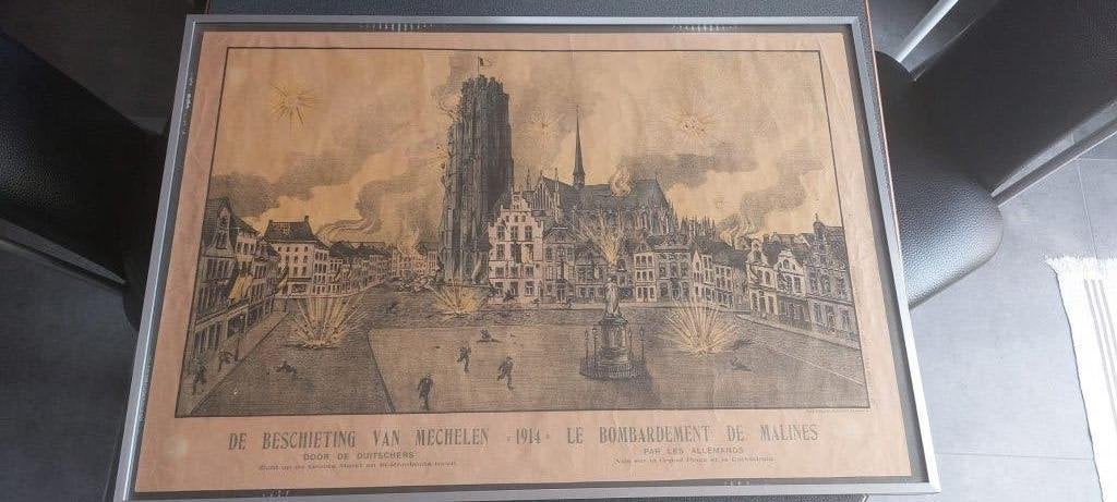 Herdenkingsprent WO I (Mechelen) - Willem Seghers, Ophalen, Overige soorten, Overige typen