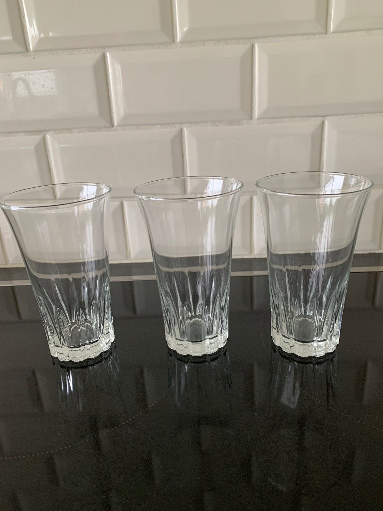 3 waterglazen, Ophalen, Zo goed als nieuw
