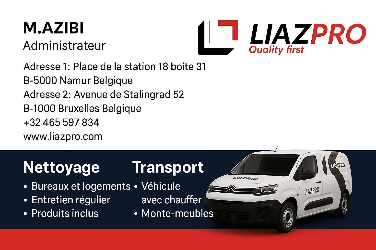 location camionnette avec chauffeur, Enlèvement ou Envoi