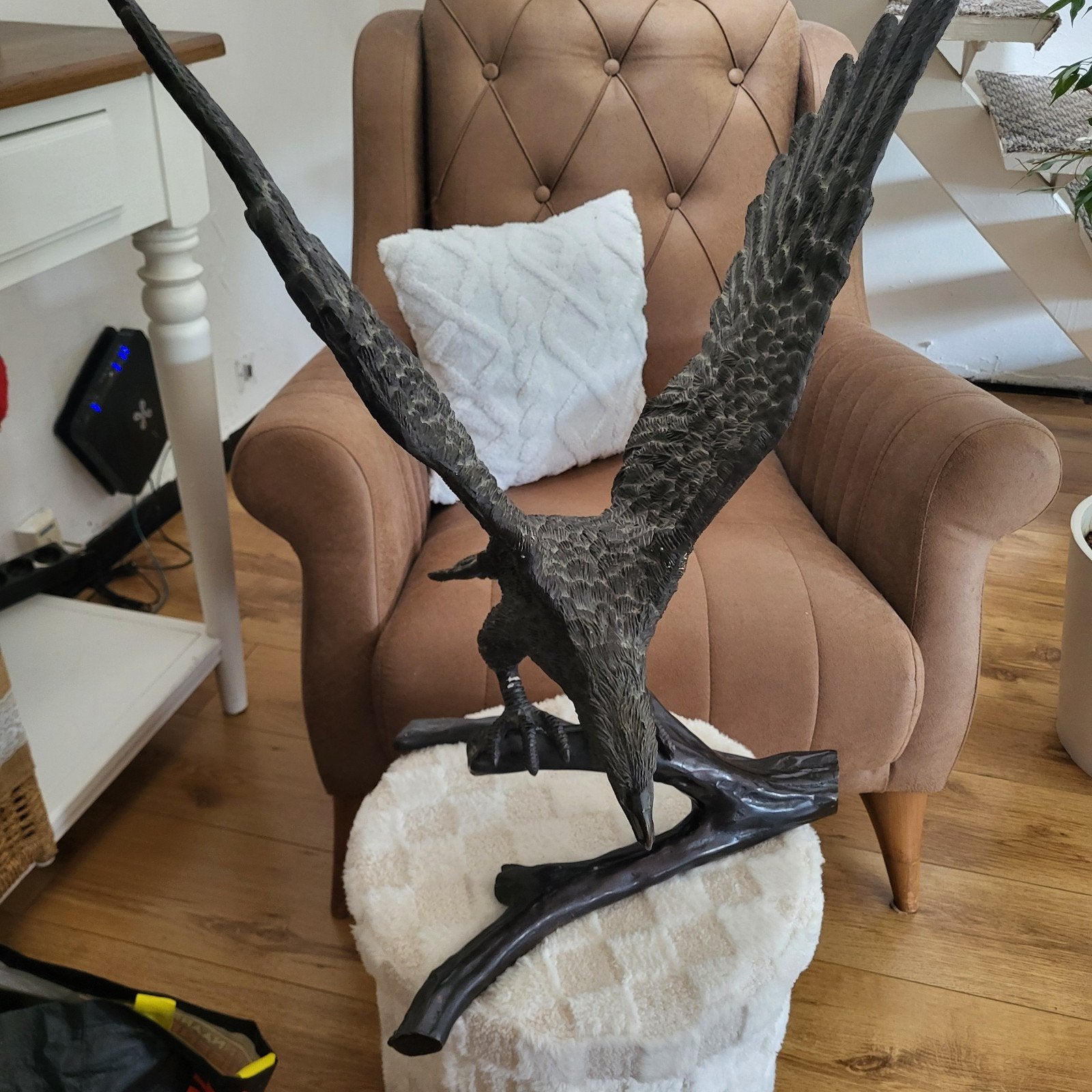 Bronze arend 66 cm getekent, Antiek en Kunst, Ophalen
