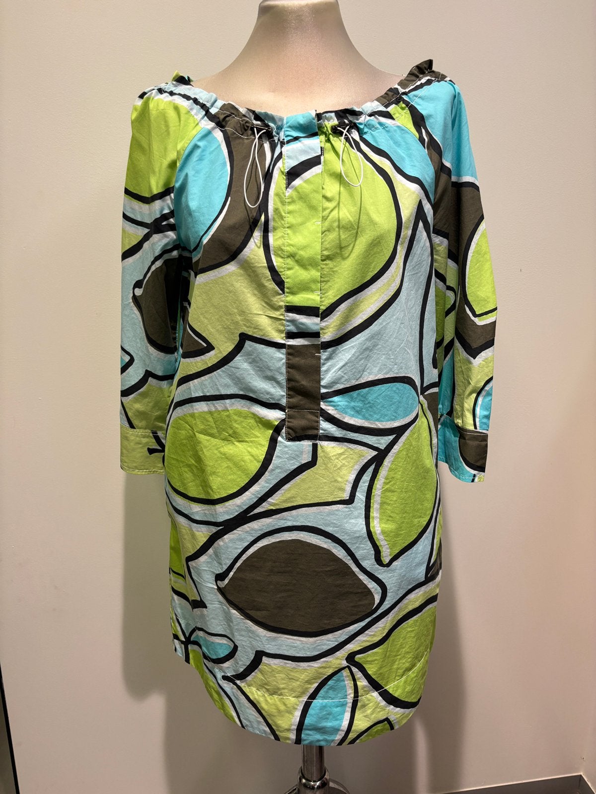 Marccain kleed katoen T1 - grote maat, Kleding | Dames, Maat 38/40 (M), Meerkleurig, Ophalen of Verzenden, Zo goed als nieuw