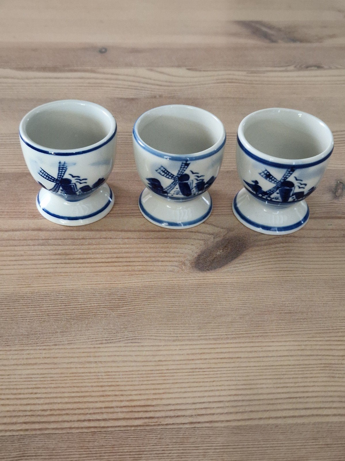 3 eierdopjes in Delftse K&S-stijl, Ophalen of Verzenden
