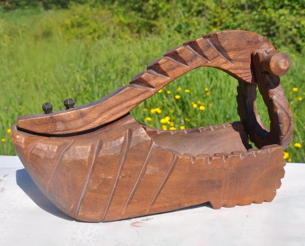porte bouteille en bois sabot style gothique, Enlèvement ou Envoi, Utilisé, Bois