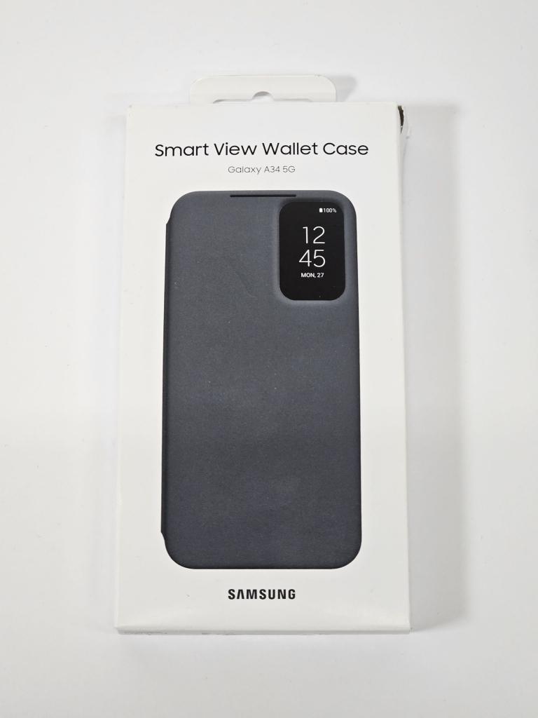 Samsung Galaxy A34 5G Smart View Wallet Cover Zwart, Niet ingevuld, Niet ingevuld, Niet ingevuld