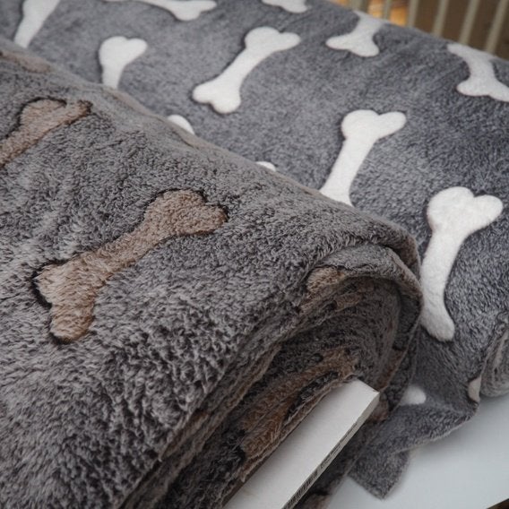3 mètres polaire wellness gris os blanc/marron, Hobby & Loisirs créatifs, Neuf, Gris, 120 cm ou plus, Polyester
