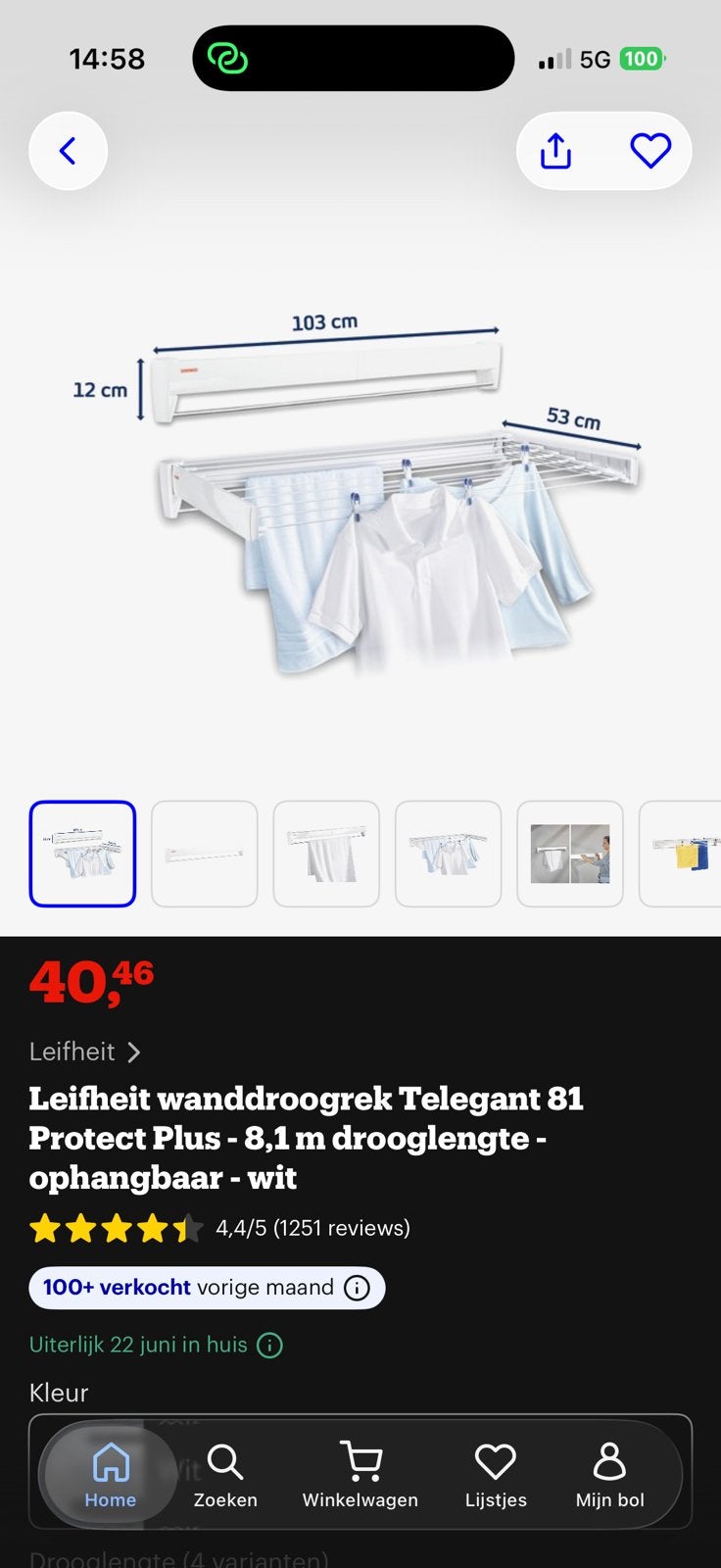 Wanddroogrek, Ophalen, Zo goed als nieuw