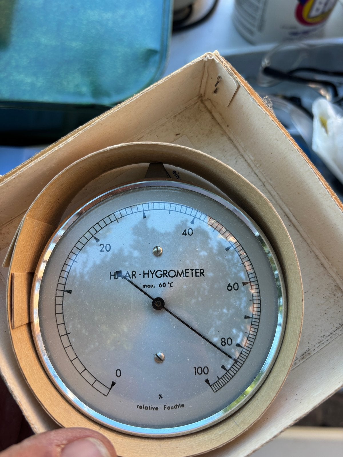 Fischer precisie haarhygrometer Type 111 – DDR, Audio, Tv en Foto, Ophalen of Verzenden, Zo goed als nieuw