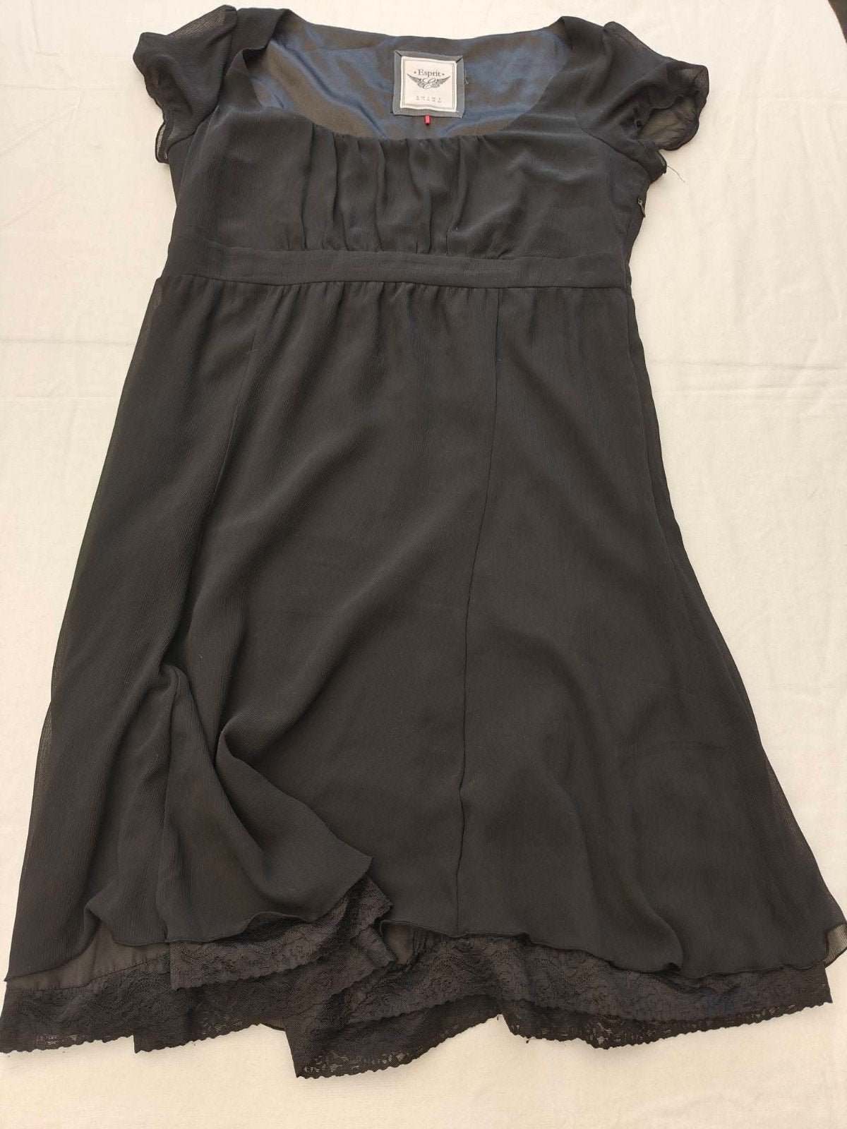 Robe Esprit noire avec dentelle – taille 40, Ophalen of Verzenden, Zwart