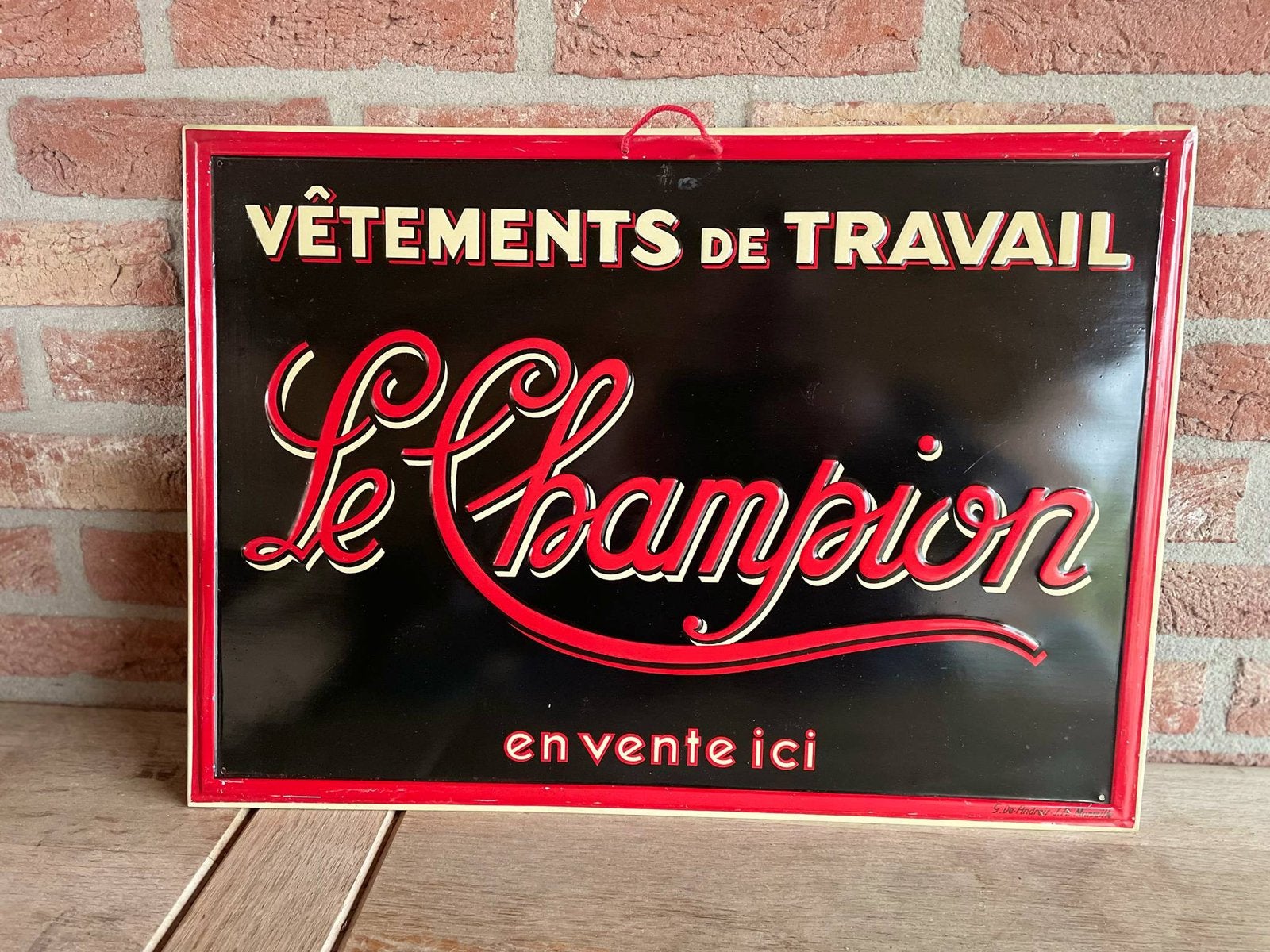 Plaque publicitaire, Enlèvement, Utilisé