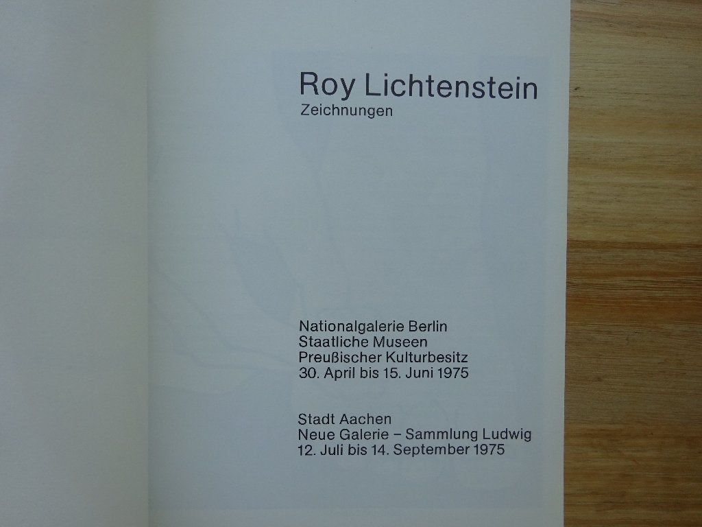 Roy Lichtenstein, Zeichnungen, 1975 Berlin und Aachen, Enlèvement ou Envoi, Utilisé, Peinture et dessin