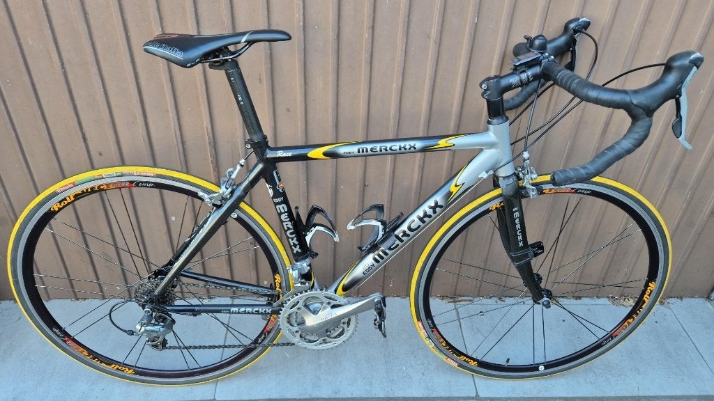 > als nieuw Amerikaanse fiets Merckx , alumin - carbon >, Fietsen en Brommers, Fietsen | Racefietsen, Aluminium, 49 tot 53 cm