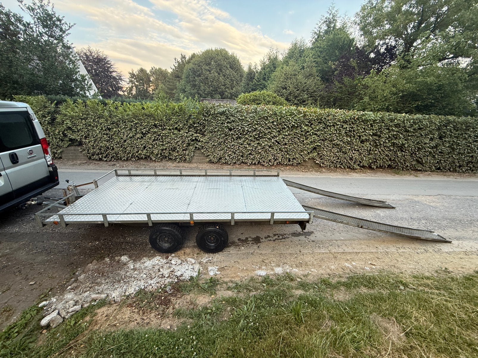 À VENDRE – Remorque plateauPTAC 2 000 kg, Ophalen, Gebruikt