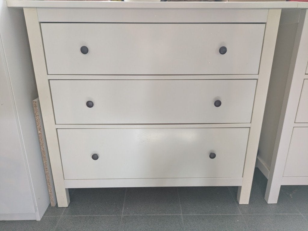 Witte hemnes ladekast met 3 laden 108x96 cm, Huis en Inrichting, 3 of 4 laden, Ophalen, Minder dan 100 cm