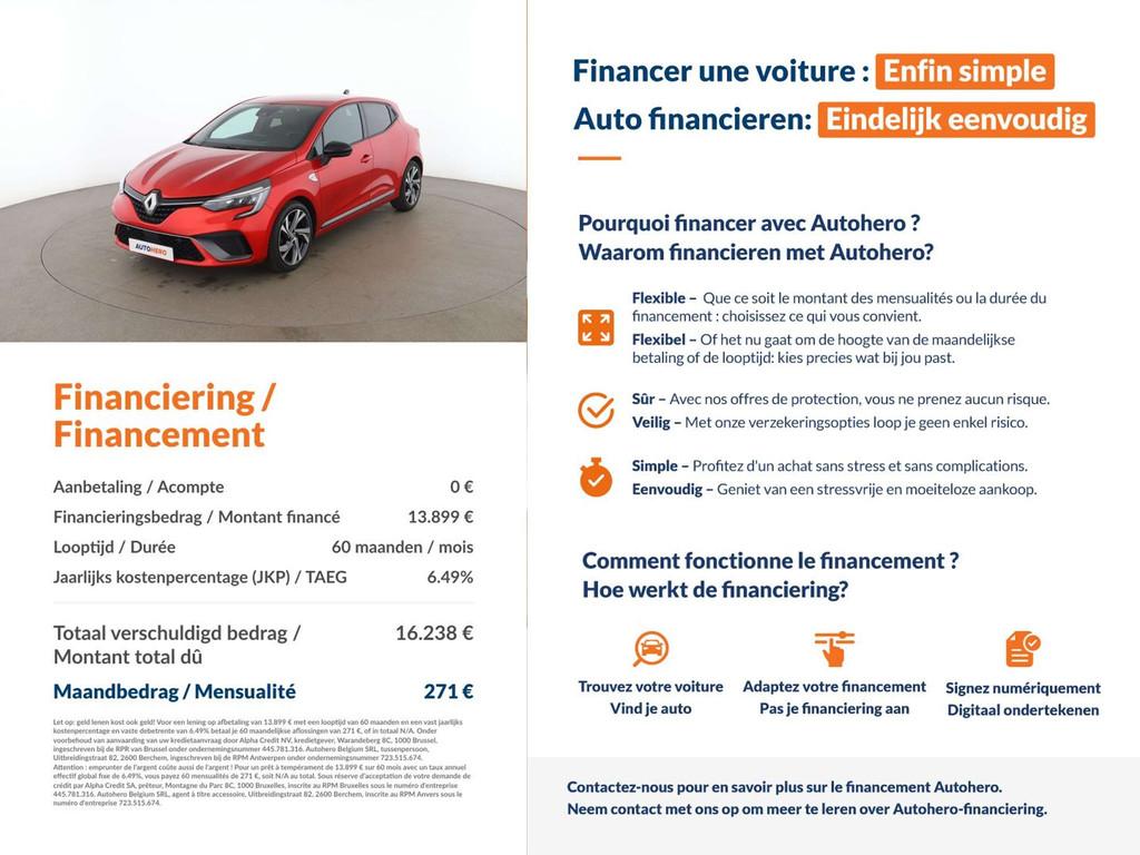 Renault Clio 1.0 TCe R.S. Line, Rouge, Achat, Euro 6, Noir