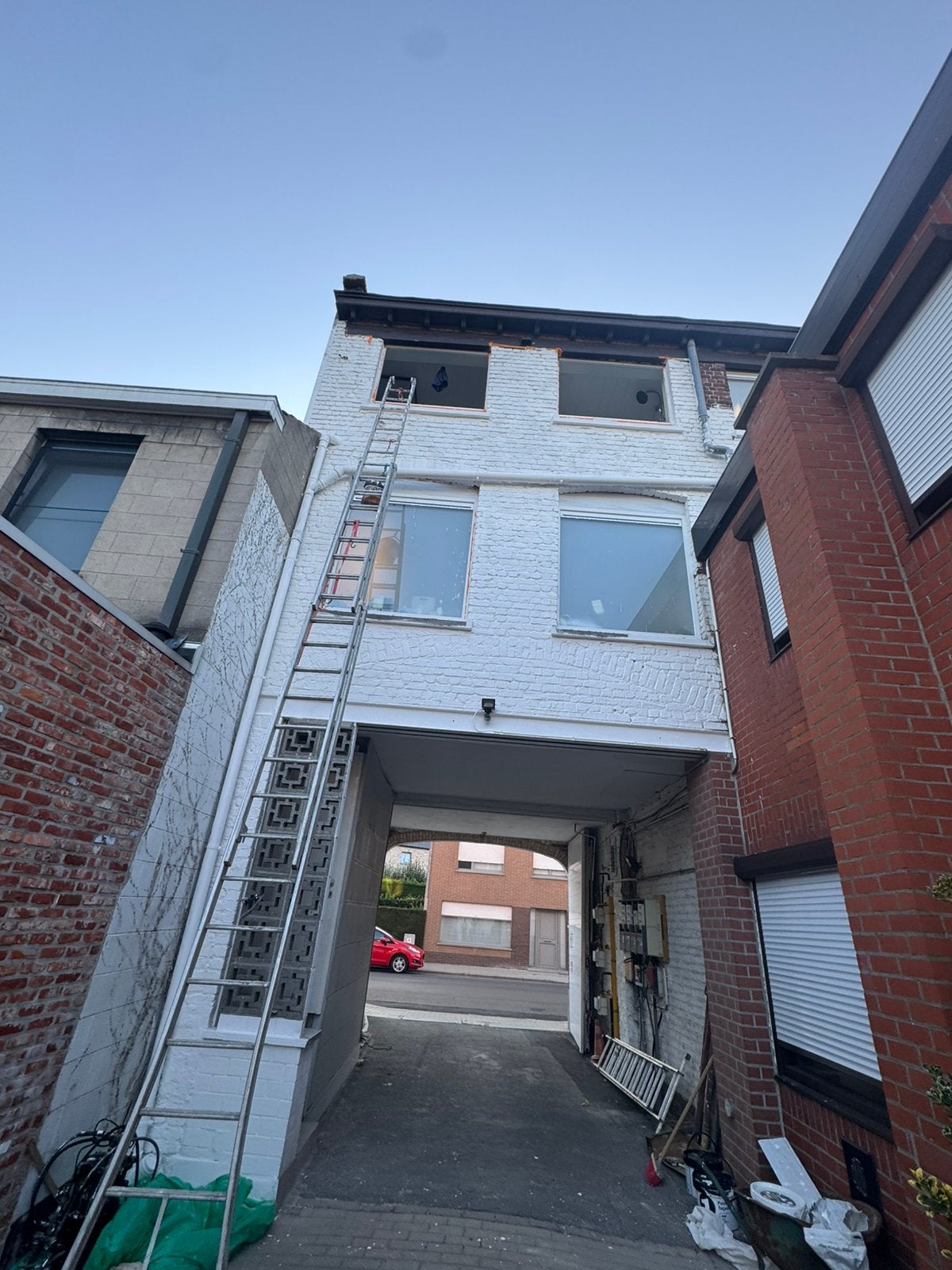 aluminium professional ladder 3x16, Doe-het-zelf en Bouw, Steigers, Ophalen of Verzenden, Zo goed als nieuw