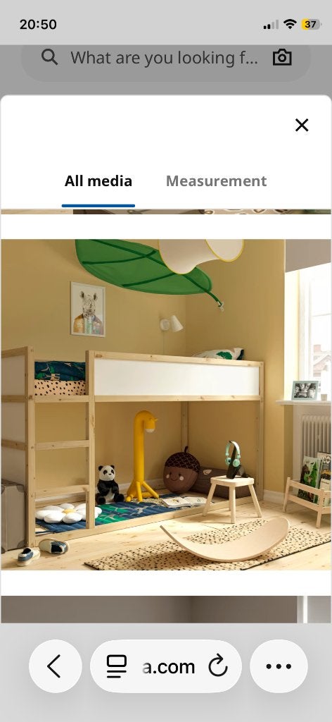 Lit réversible (Kura by Ikea), Lit mezzanine ou Lit superposé, Enlèvement, 180 cm ou plus, 85 à 100 cm