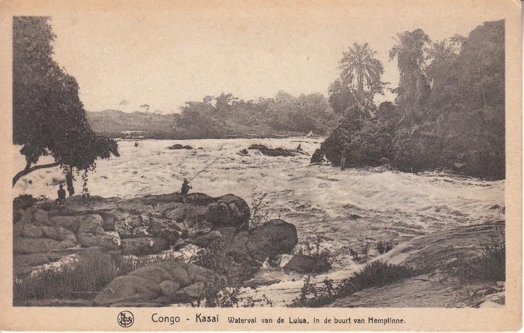 Postkaart Congo - Kasaï - waterval van de Lulua, Verzamelen, Ophalen of Verzenden, 1920 tot 1940, Ongelopen, Buiten Europa