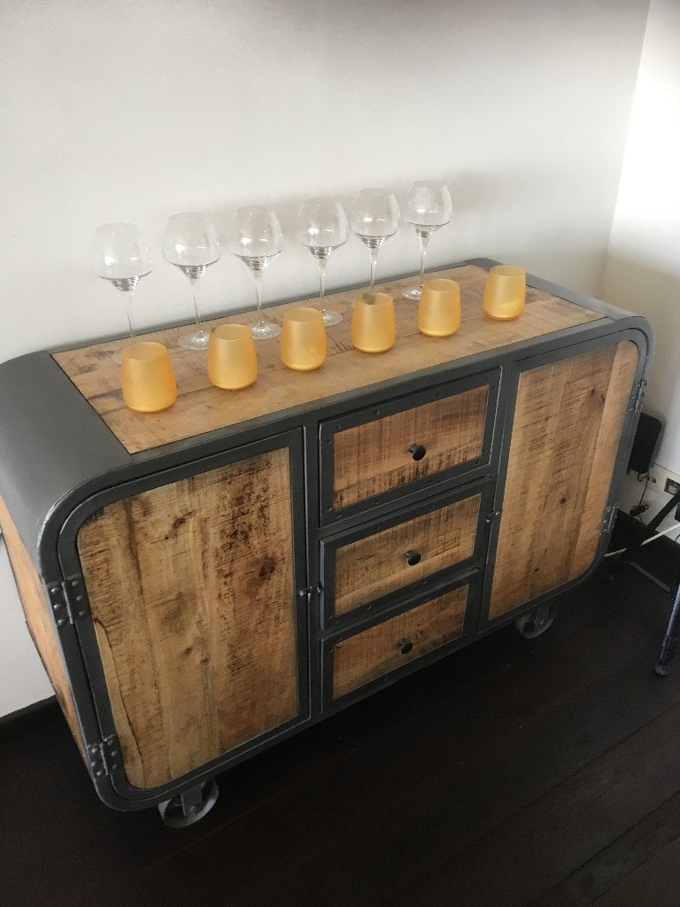commode à roulettes, Maison & Meubles, 3 ou 4 tiroirs, Autres essences de bois, Comme neuf, Enlèvement