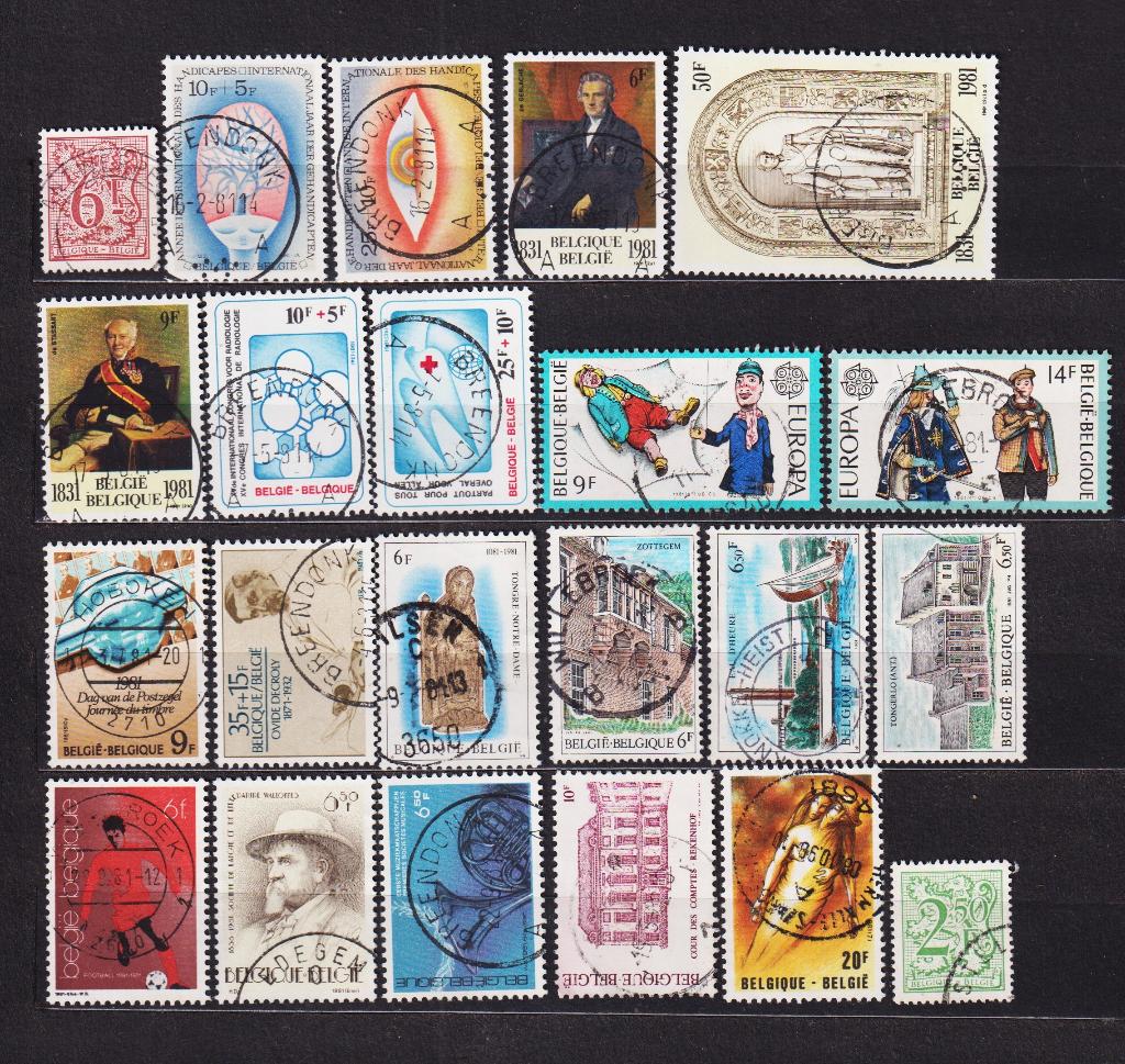 België 1981 volledig jaar gestempeld, Postzegels en Munten, Postzegels | Europa | België, Verzenden, Gestempeld, Gestempeld