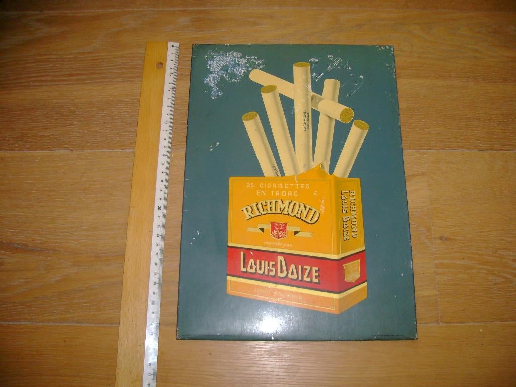 Panneau publicitaire à cigarettes Richmond, Enlèvement ou Envoi, Utilisé, Panneau publicitaire