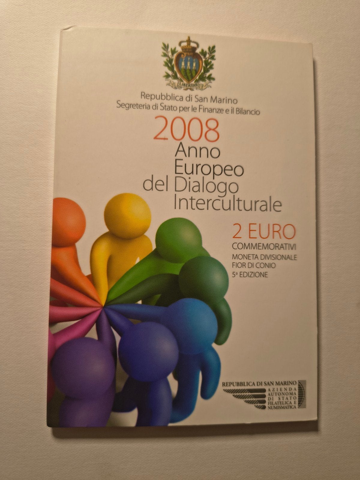 San Marino 2008 2 euro "Dialoog", Timbres & Monnaies, Monnaies | Europe | Monnaies euro, Enlèvement ou Envoi, Saint-Marin