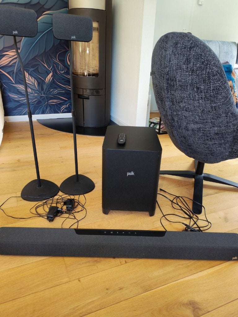 Polk MagniFi Max AX SR 7.1.2 Dolby Atmos + pieds Sanus, TV, Hi-fi & Vidéo, Enlèvement, Bluetooth, Comme neuf