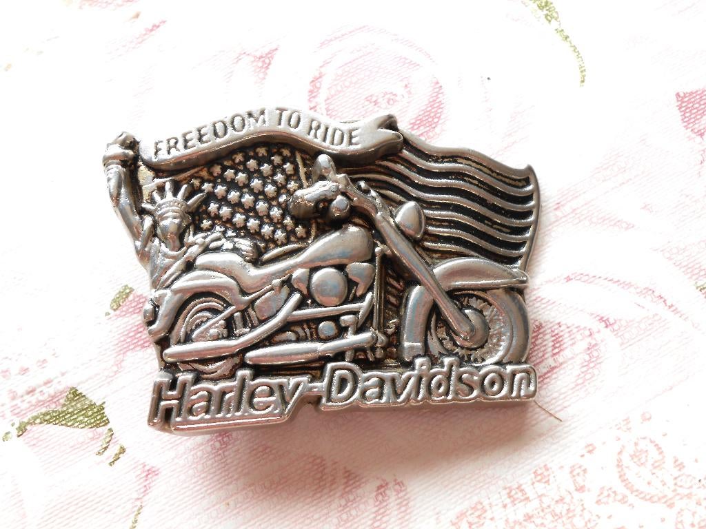 Harley Davidson boucle de ceinture " Freedom to ride ", Enlèvement, Boucle ou Attache amovible
