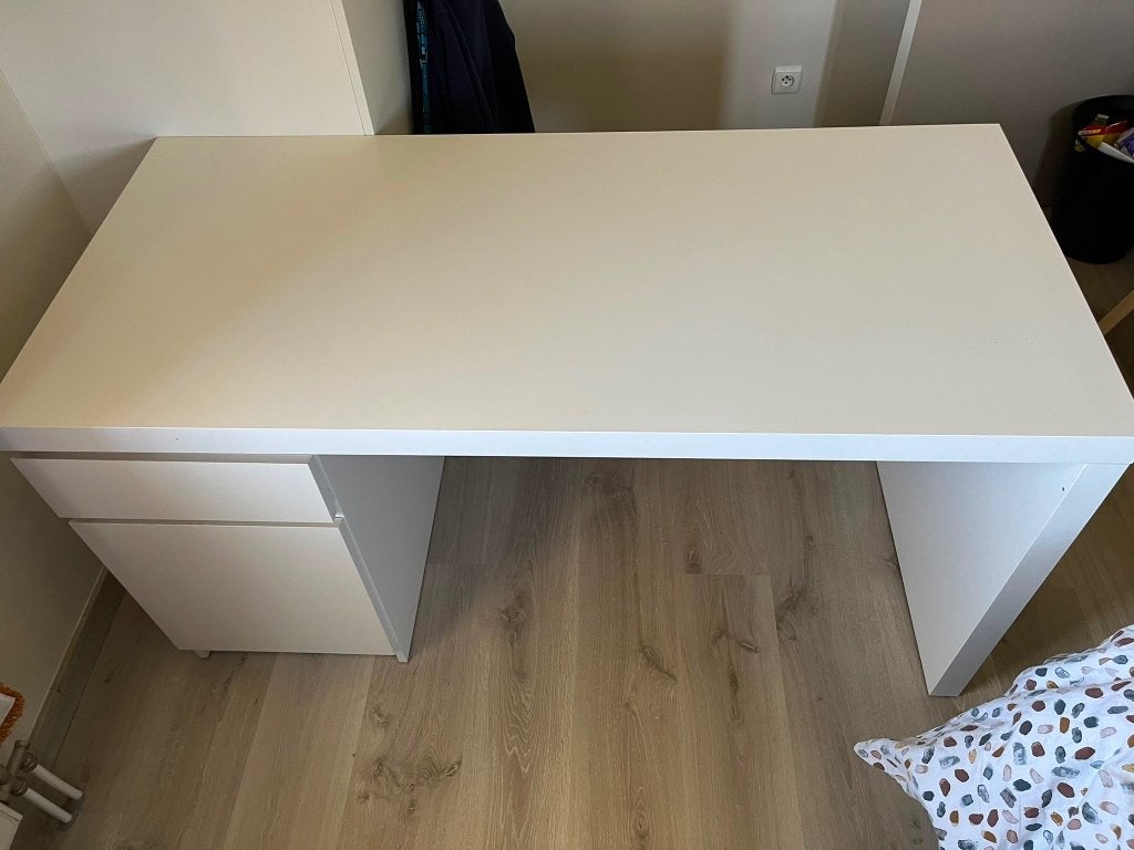 Witte bureau student, Huis en Inrichting, Ophalen, Gebruikt