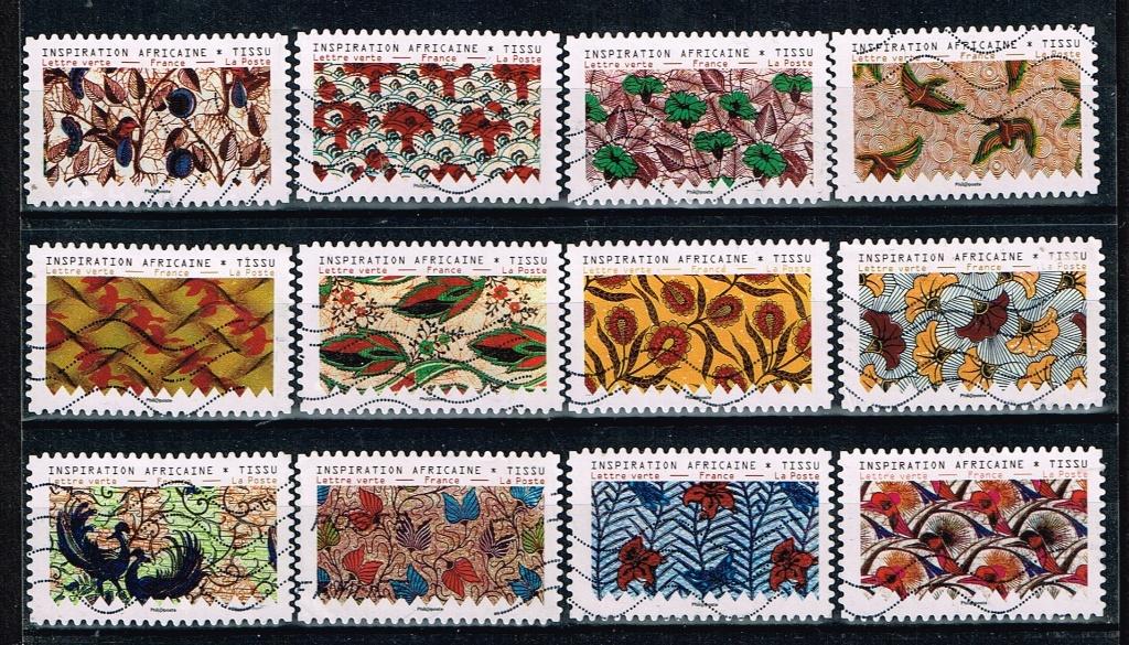 Postzegels uit Frankrijk - K 3902 - stoffen voor kleding, Verzenden, Gestempeld