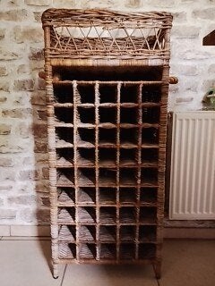 Panier osier range-bouteilles, Ophalen, Mand, Zo goed als nieuw, Riet