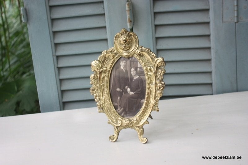 Retro vintage antieke oude brocante kader lijst engel koper, Collections, Enlèvement ou Envoi